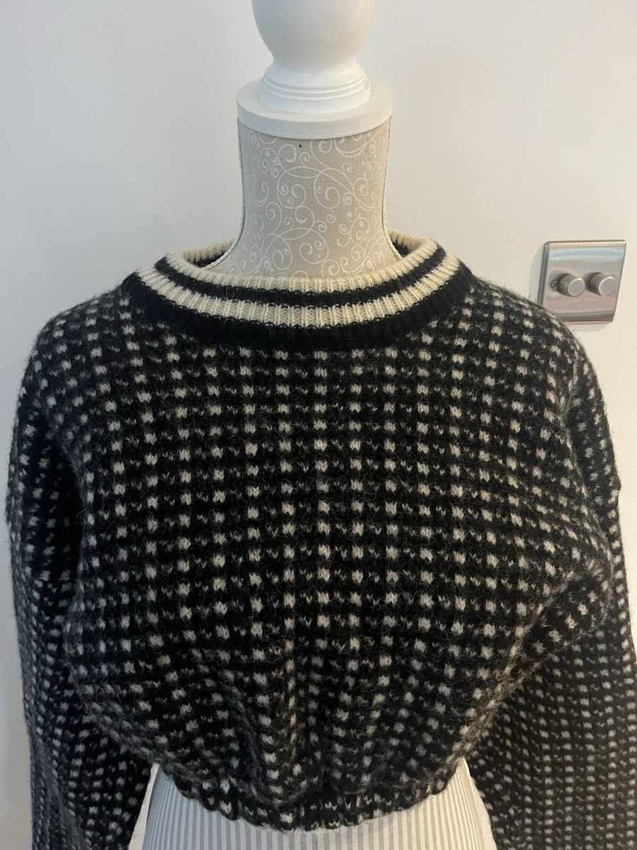 BRATENS Norway Quality Soft Wool Ski Sweater Womens Birdseye