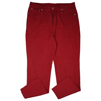 Mac Stella Jeans Hose stretch Comfort high Rise 48 XXL W38 L30 Übergröße Weinrot
