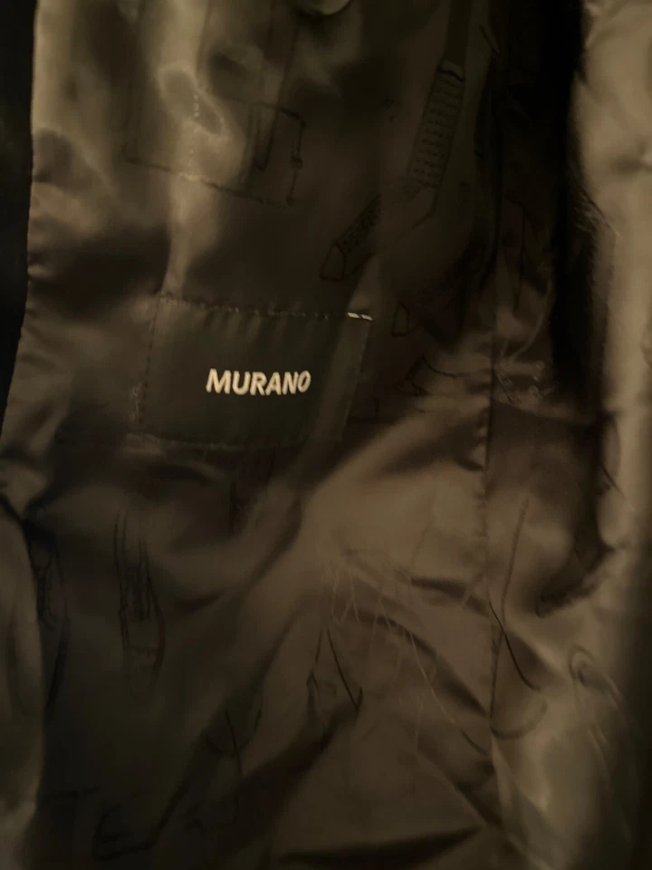 Chaqueta Blazer Murano Para Hombre Terciopelo Negro Talla 42R Foto 3 de 4