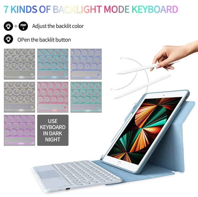 Fanbiya iPad Keyboard Case for iPad Pro 11 2021/2020/2018 (3rd/2nd/1st Gen) - Image 2 of 4