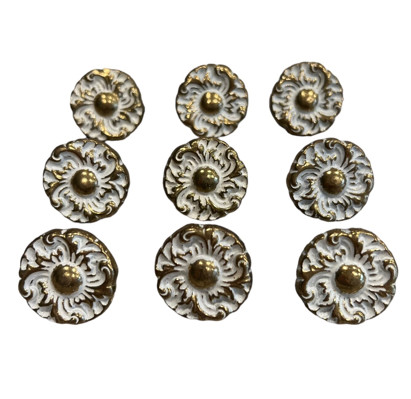 Hollywood Regency Vintage Brass French Provincial Furniture Pulls Knobs Set Of 9 eBay