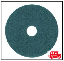 Floor Scrubber Pads Heavy-Duty 17 in. Dia Green Dirt Spills Remover (5-Carton)