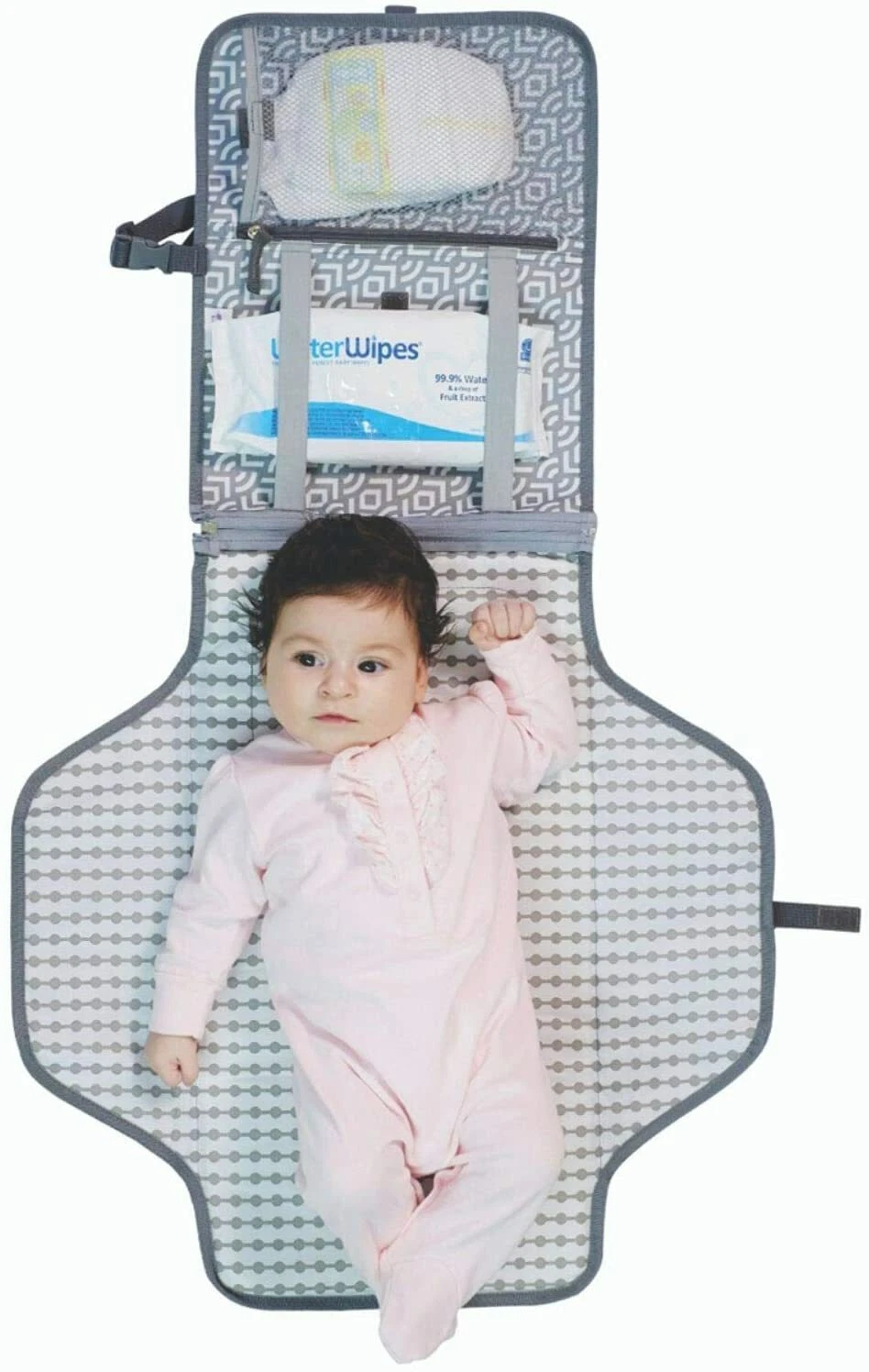 Portable Baby Changing Mat Cushioned Nappy Diaper Pad Waterproof Travel Pockets