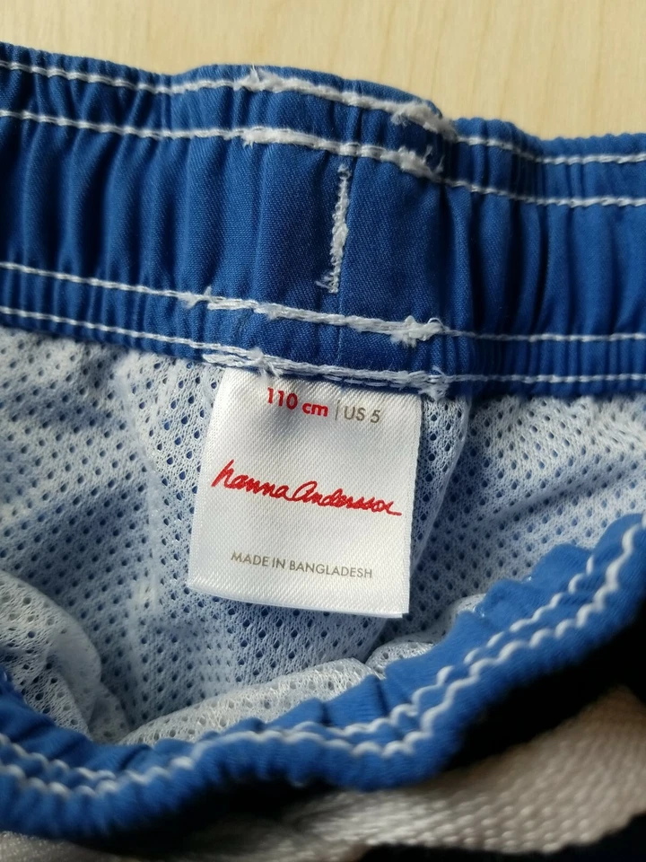NUEVO CON ETIQUETAS Hanna Andersson PANTALONES CORTOS DE NATACIÓN BLOQUEADOR SOLAR AZUL 110 5 AGOTADOS $48 Foto 3 de 4