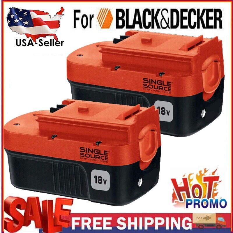 2 Pack 18V for Black and Decker HPB18 Single Source Battery HPB18-OPE  244760-00A