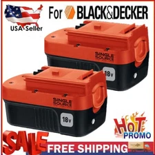 2 Pack 18V for Black and Decker HPB18 18 Volt 4.8Ah Battery HPB18-OPE 244760-00A