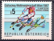 Austria 1987 Ice Hockey World Championships Vienna Sport Games Players 1v MNH