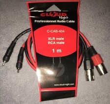 Câble Haute Qualité Hi-fi / Sono Xlr M- Rca M /1 Mètre Cloud Stéréo