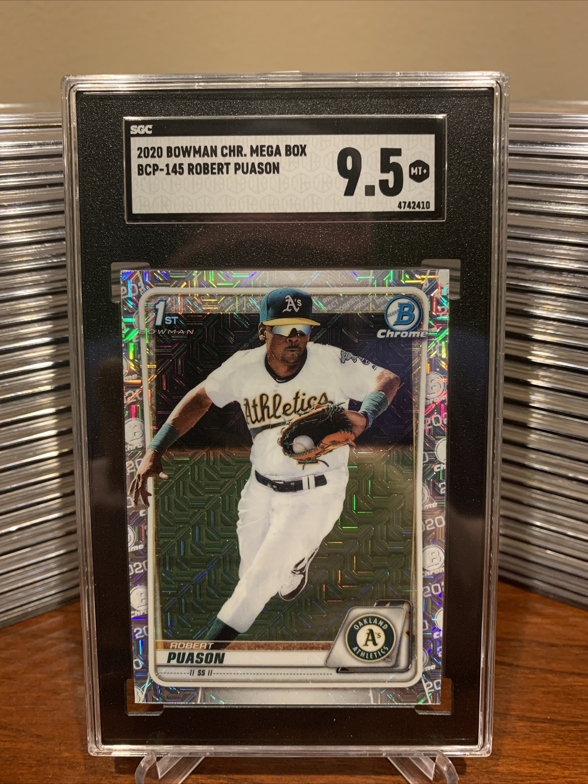 2020 Bowman Chrome Mega Box #BCP-145 Robert Puason SGC 9.5 1st Bowman