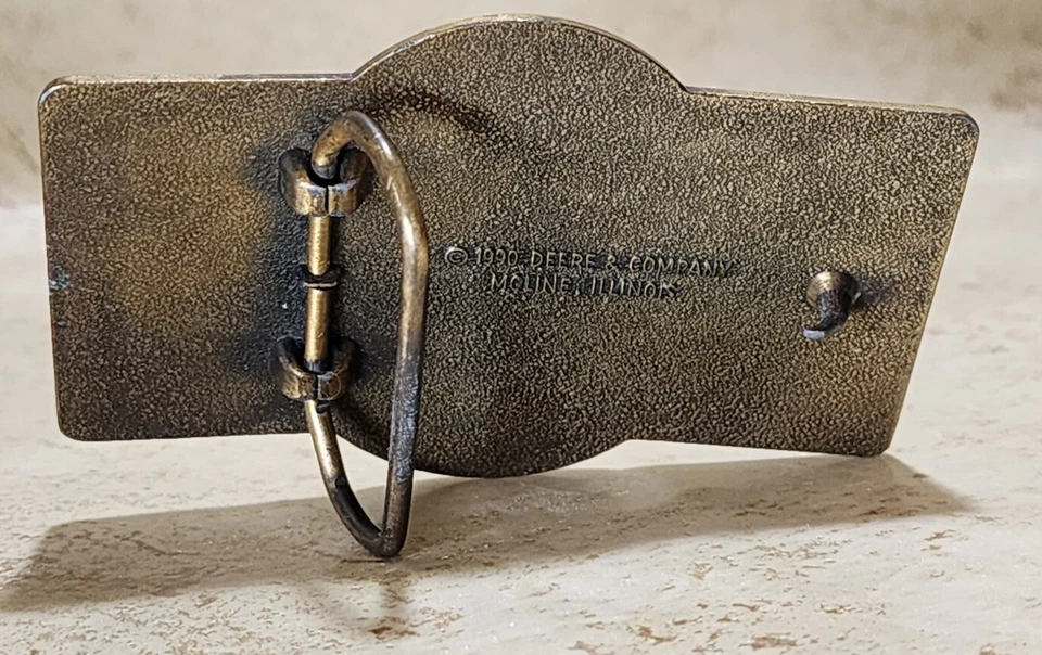 复古 John Deere Day 1991 新潮流老朋友皮带扣 - 3.5 英寸黄铜 — 第 4/4 张图片