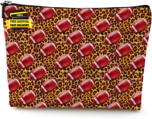Fun Football Gifts for Teen Girls & Women - Cosmetic Bag, Makeup Bag, Friendship