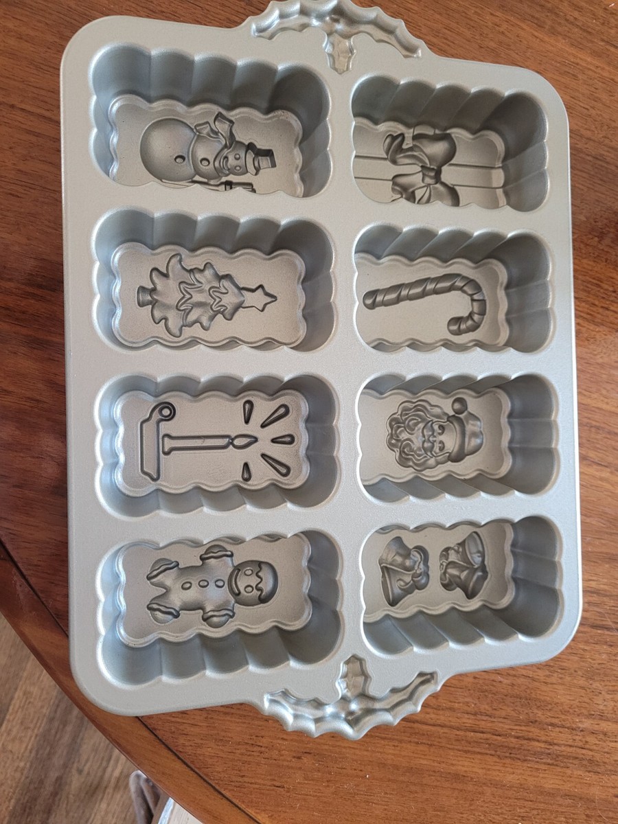 Nordic Ware Holiday Mini Loaf Bread Pan Fun Christmas Designs