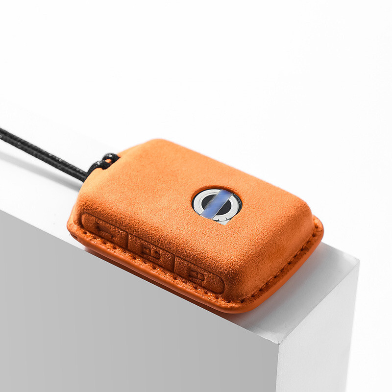 Autosleutel Cover voor Volvo XC60 S60 XC90 S90 V60 V90 XC40, Key Protection Cover Sleutelhanger Cover Autosleutel Fob Cover, Duster Key Cover Sleutelhanger Protector Accessoires,E Orange