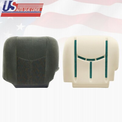 2003 2004 Chevy Silverado 2500 DRIVER Bottom CLOTH Cover & Foam Cushion DK GRAY
