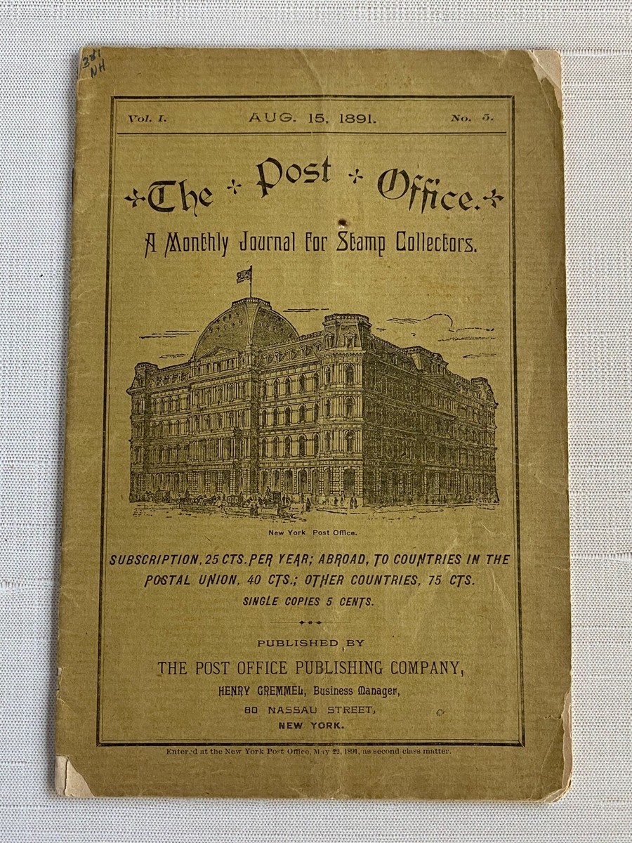 Antique The Post Office Monthly Journal for Stamp Collectors Aug 