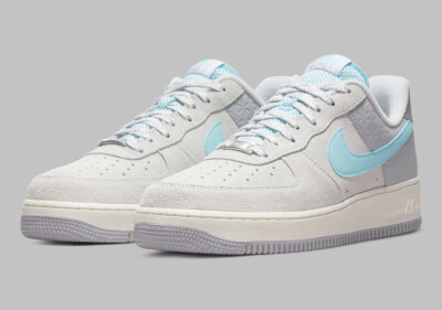 Nike Air Force 1 Low Snowflake Pure Platinum Grey Copa Blue DQ0790