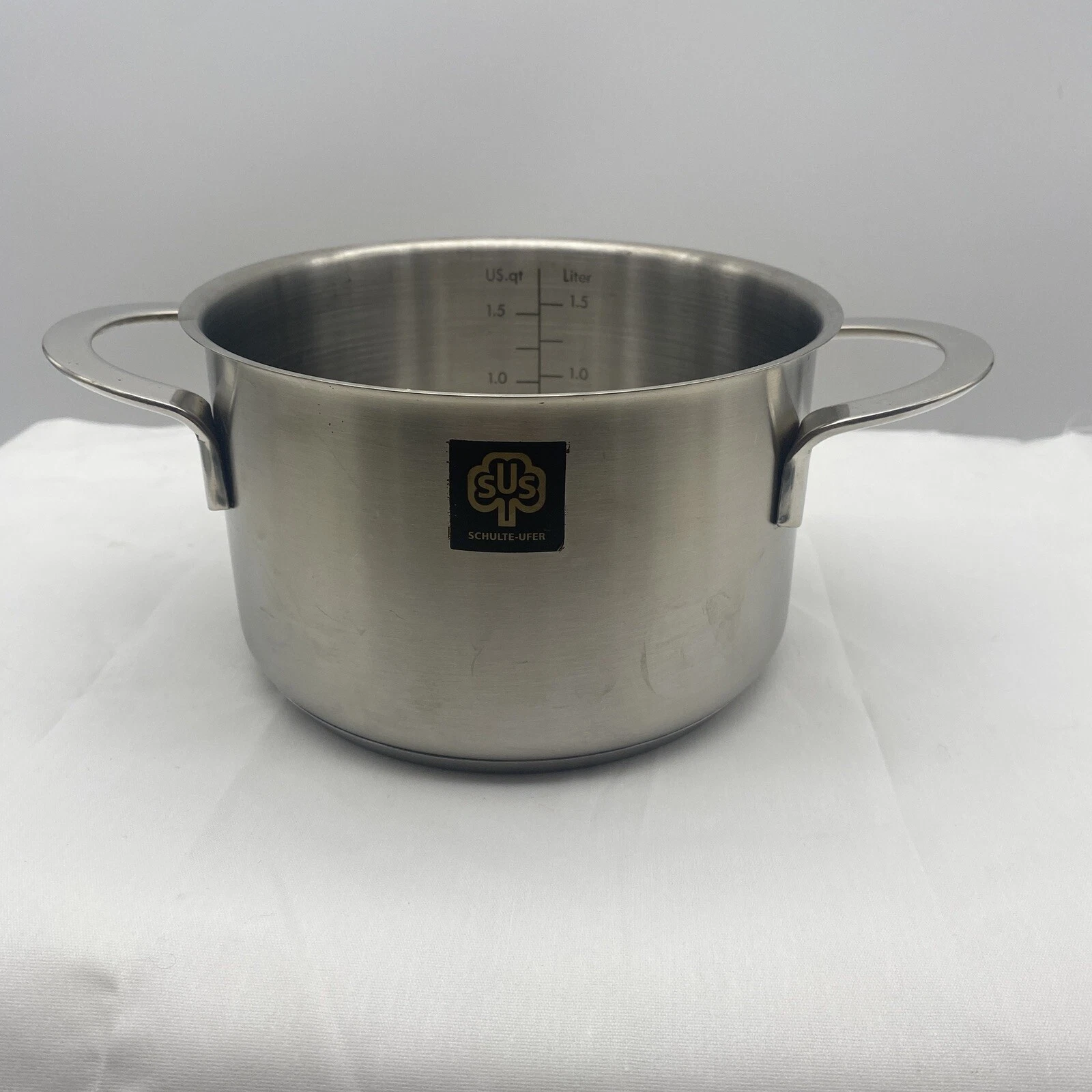 SCHULTE-UFER Stainless Steel 18/10 Silver 1.5 qt / Liter Measuring Pot JH1110