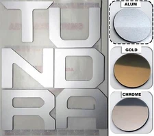 SILVER ALUM Raised Plastic Letters Inserts fits Toyota Tundra 2022-2025 Tailgate