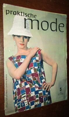 Early GDR FASHION MAGAZINE practical fashion issue 5 / 1963 2 sewing pattern sheets