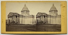 Frankreich Paris Le Pantheon c1865 Foto Stereo Vintage Albumin § N