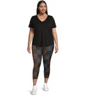 Terra and Sky Patchwork Floral High Rise Capri Leggings 3X (24W-26W) NWT — photo 3