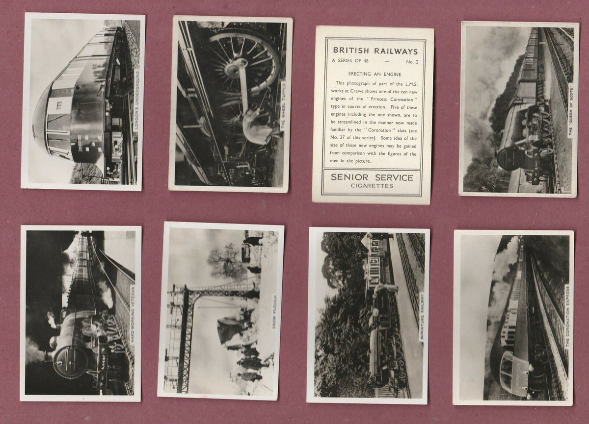 senior service cigarette cards british railways Tobacco Cigarette cards set British Railways 1938, Coronation Scot,Flying  Scotsm