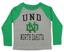 Outerstuff NCAA Kids North Dakota Fighting Hawks Constant Long Sleeve Raglan Tee