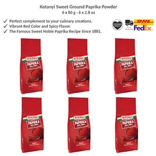 Hungarian Kotanyi Sweet Paprika Powder, Original Szeged Fine Grind Spice 80gx6