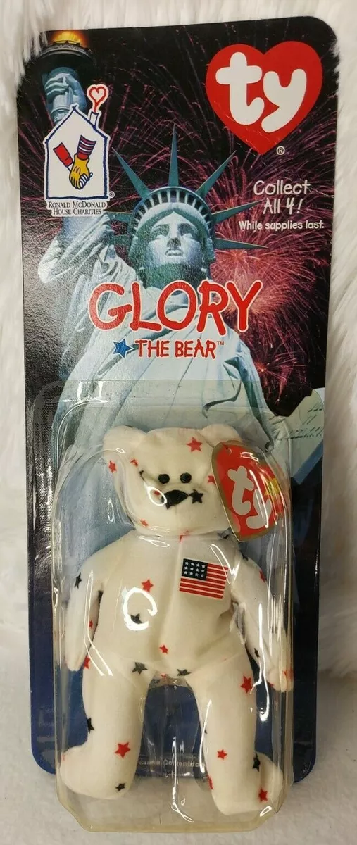 Glory The Bear 1997 McDonalds Ty Beanie Baby Rare Errors OakBrook 1993 Error