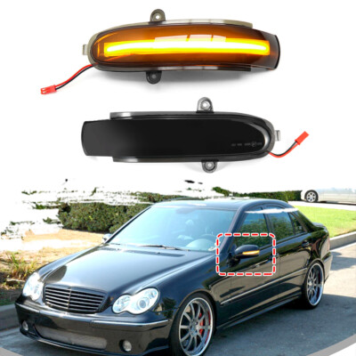 Schwarz Spiegelblinker LED Blinker für Mercedes-Benz C W203 S203 CL203 2000-2007
