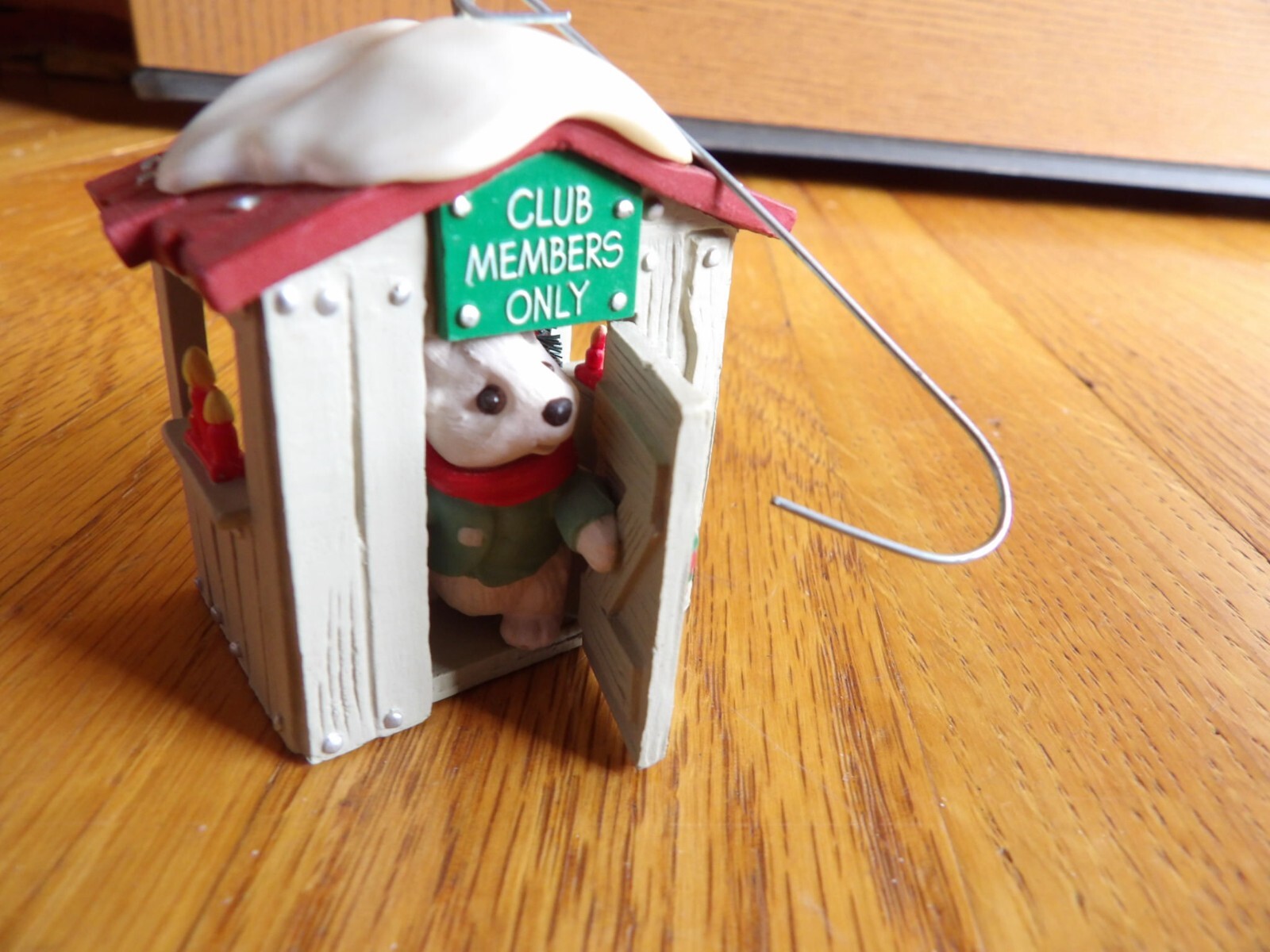 Bear in Cabin Hallmark Ornament 1988 Christmas club members only eBay