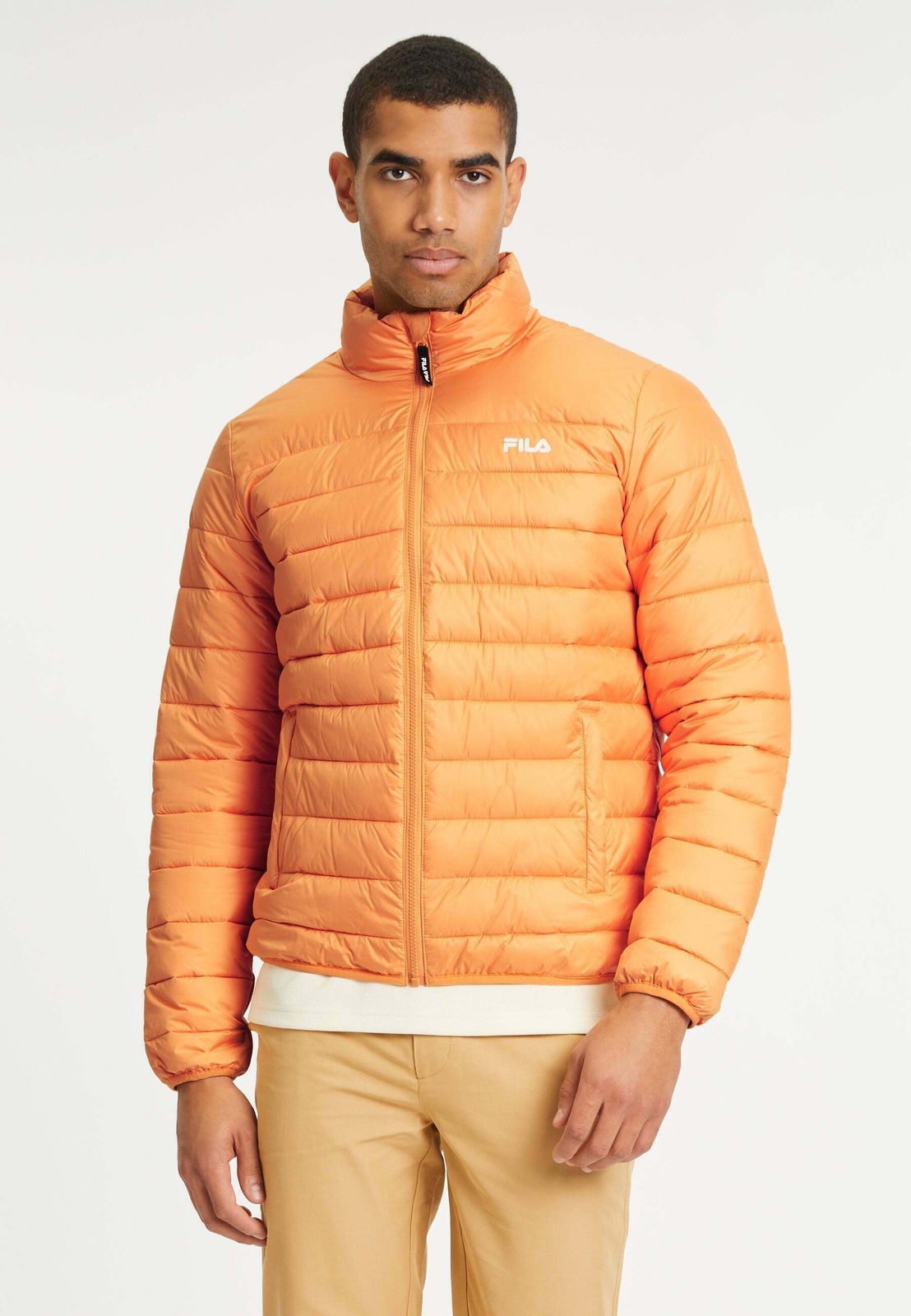 Piumino Fila BUTZBACH Giacca invernale Uomo Arancio 100 Grammi Vento Pioggia