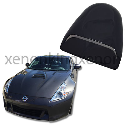 JDM Sport 1x HOOD SCOOP Smoke Black Universal Air Flow Front Cover Vent #a20 Car