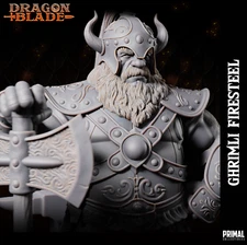 Ghrimli Firesteel (Flint Fireforge)-Dragonblade-3D Print RPG/DnD Miniature/Bust
