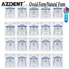 AZDENT Arco de Alambre Dental Super Elástico Niti Redondo Forma Ovoide/Natural
