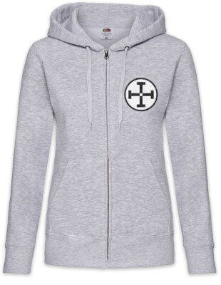Libria Symbol Damen Zipper Hoodie Equilibrium Symbol Logo John Gun-Kata Preston
