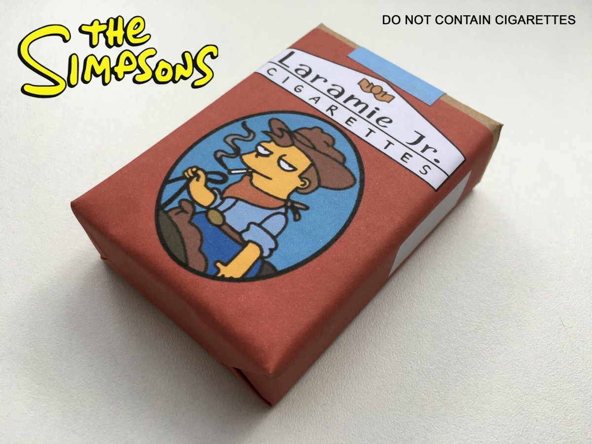simpsons laramie cigarettes Laramie Jr. REPLICA pack SIMPSONS brand Junior Movie PROP props khristore  france