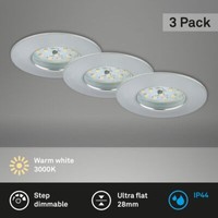 Led Einbauleuchten Dimmbar 3Er Set IP44 6,5 W Alu Kunststoff Ø 7,5 Cm Briloner