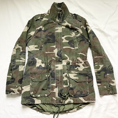 Forever 21 Womens Camo Utility Jacket Size Small 90s Grunge