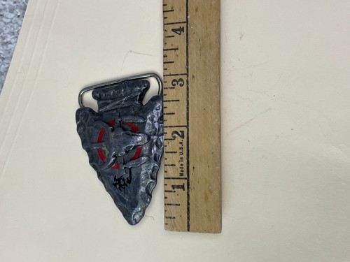 Vintage Siskiyou Arrowhead Skull Western Belt Buckles Men 3" Made in USA Silver - Picture 6 of 6