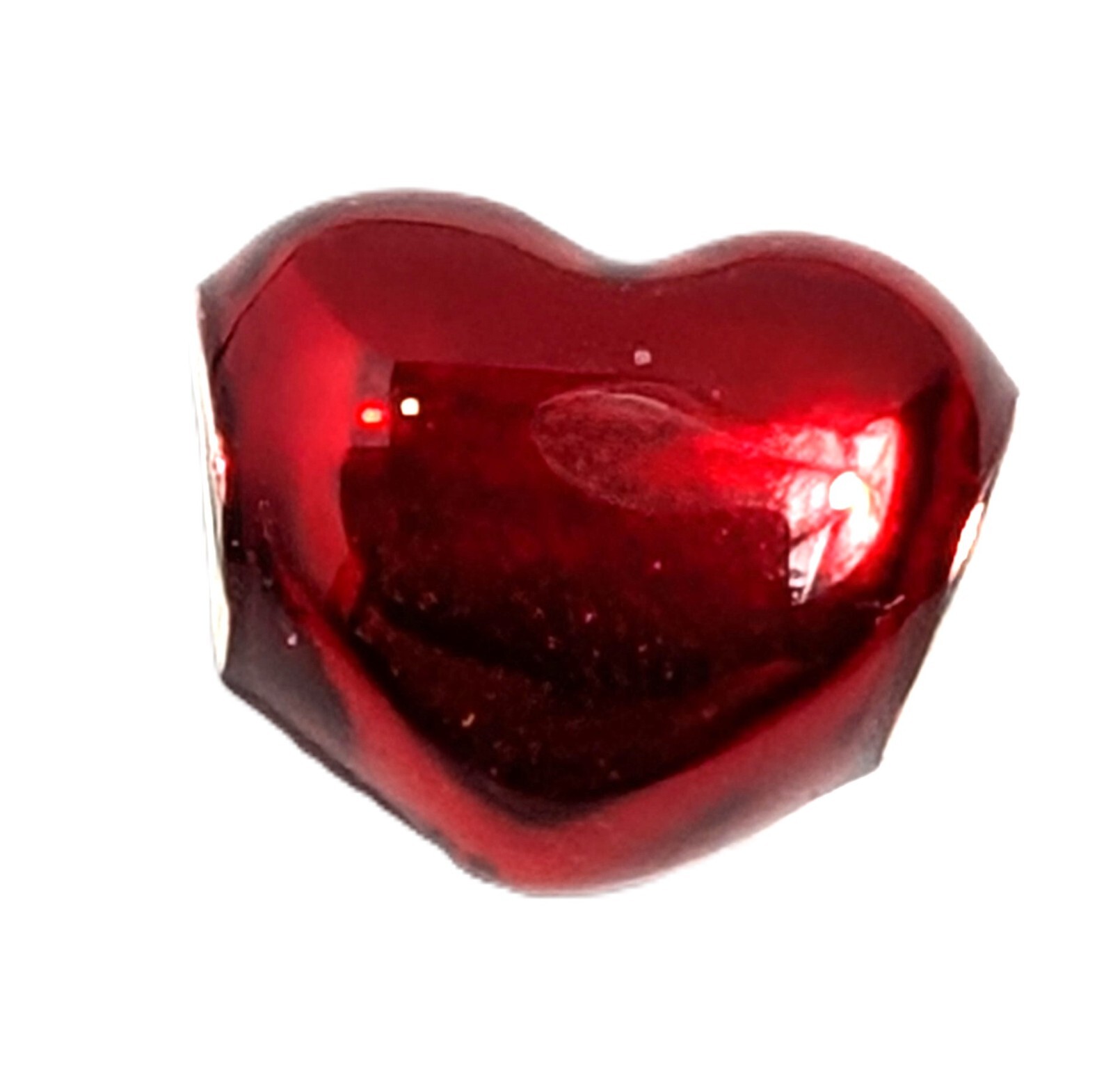 Authentic Pandora Charm, Metallic Red Heart, #799291C02