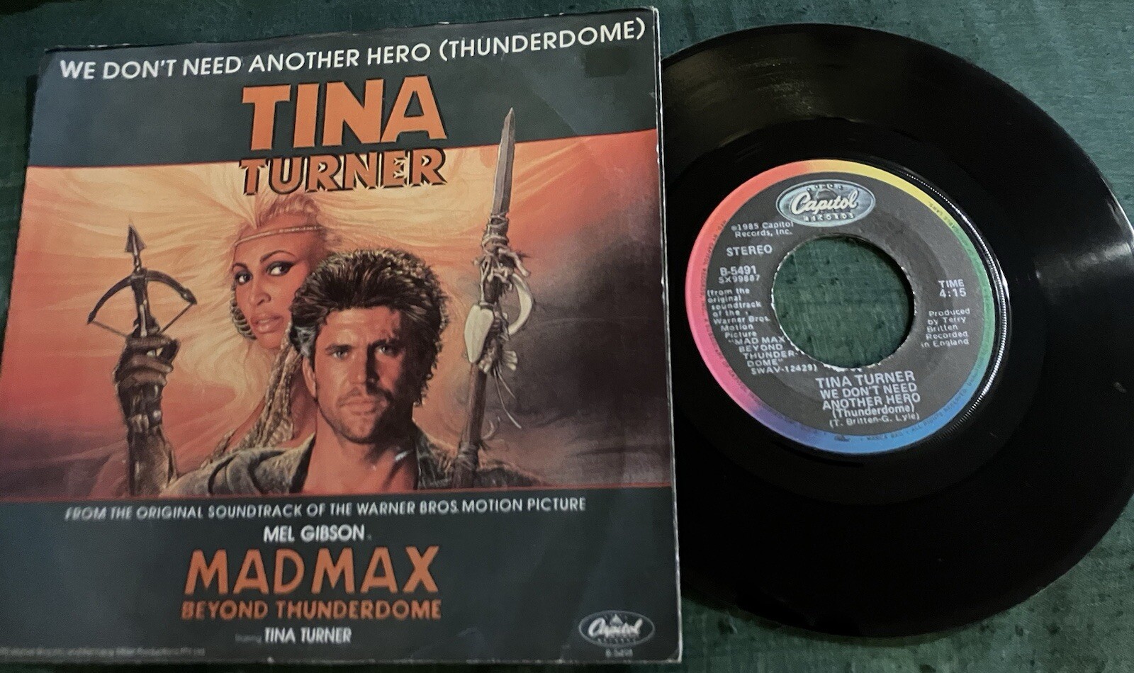 TINA TURNER - We Don't Need Another Hero - VG++ 1985 Capitol Vinyl 45 7