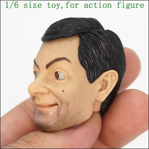Escultura cabeza Mr Bean escala 1/6 L09-45 para figura de acción de 12" accesorios juguete - Imagen 3 de 13