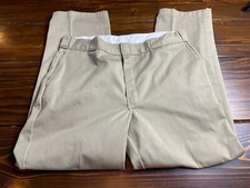 Dickies Pants, Men's Size 38x30, Tan, Straight Leg, Flat Front, Pockets