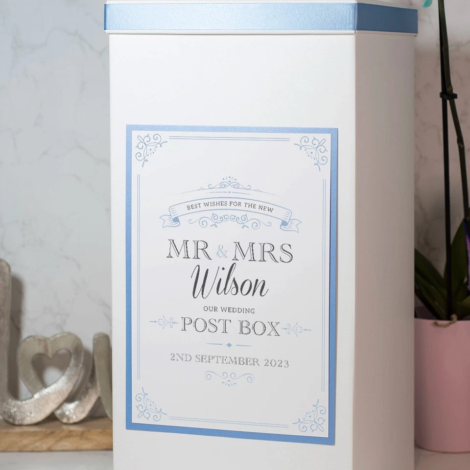 Personalised Elegance Wedding Card Post Box - Image 1 of 2