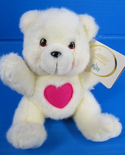RUSS Caress Soft Baby Happie White Bear Plush 5  w/Tag Pink Heart