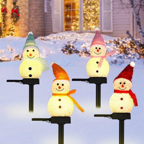 Christmas Solar Light For 4 Colors Outdoor decorative Lights Lamp Warm White - Foto 7 di 12