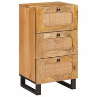 Sideboard Mit Schubladen Braun 40 X 33 X 75 Cm Massivholz Mango Esszimmer-Sidebo