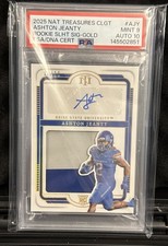 2025 National Treasures - College Silhouettes Signatures Ashton Jeanty Gold /10