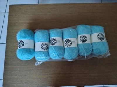 Lot de 6oo g soit 6 pelotes de pingo queen de100g bleu LAGON NEUVES - Photo 1/4